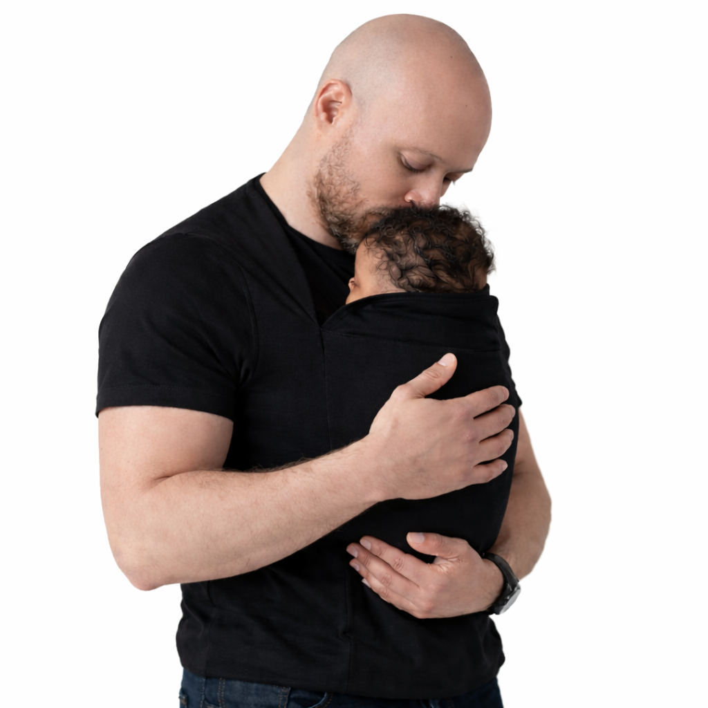 T-shirt Kangourou de portage mains libres – Confort, lien naturel et sécurité jusqu’à 9 kg